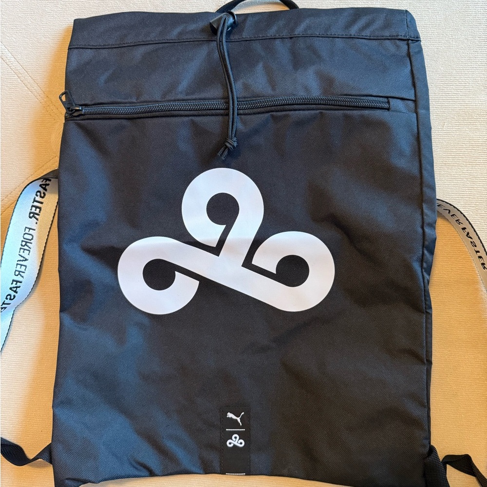 Puma Black Backpack with White Emblem